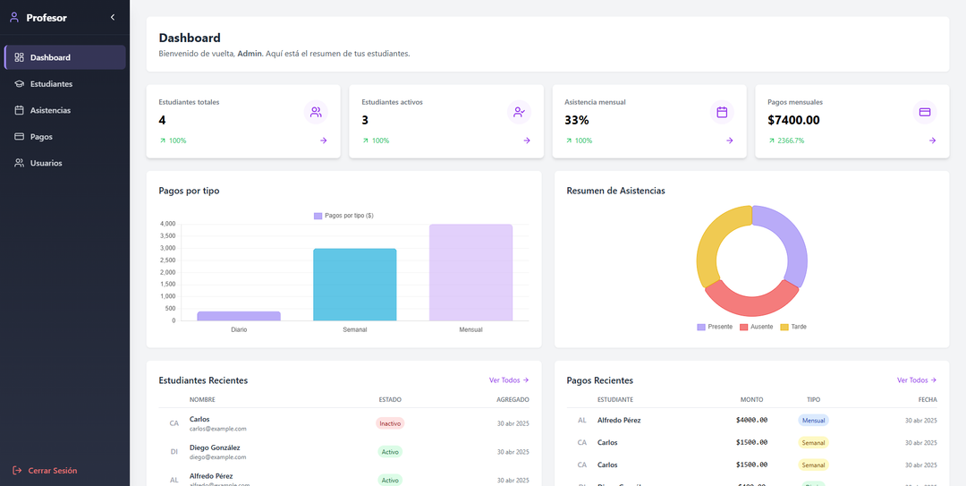 Sistema de gestión de estudiantes